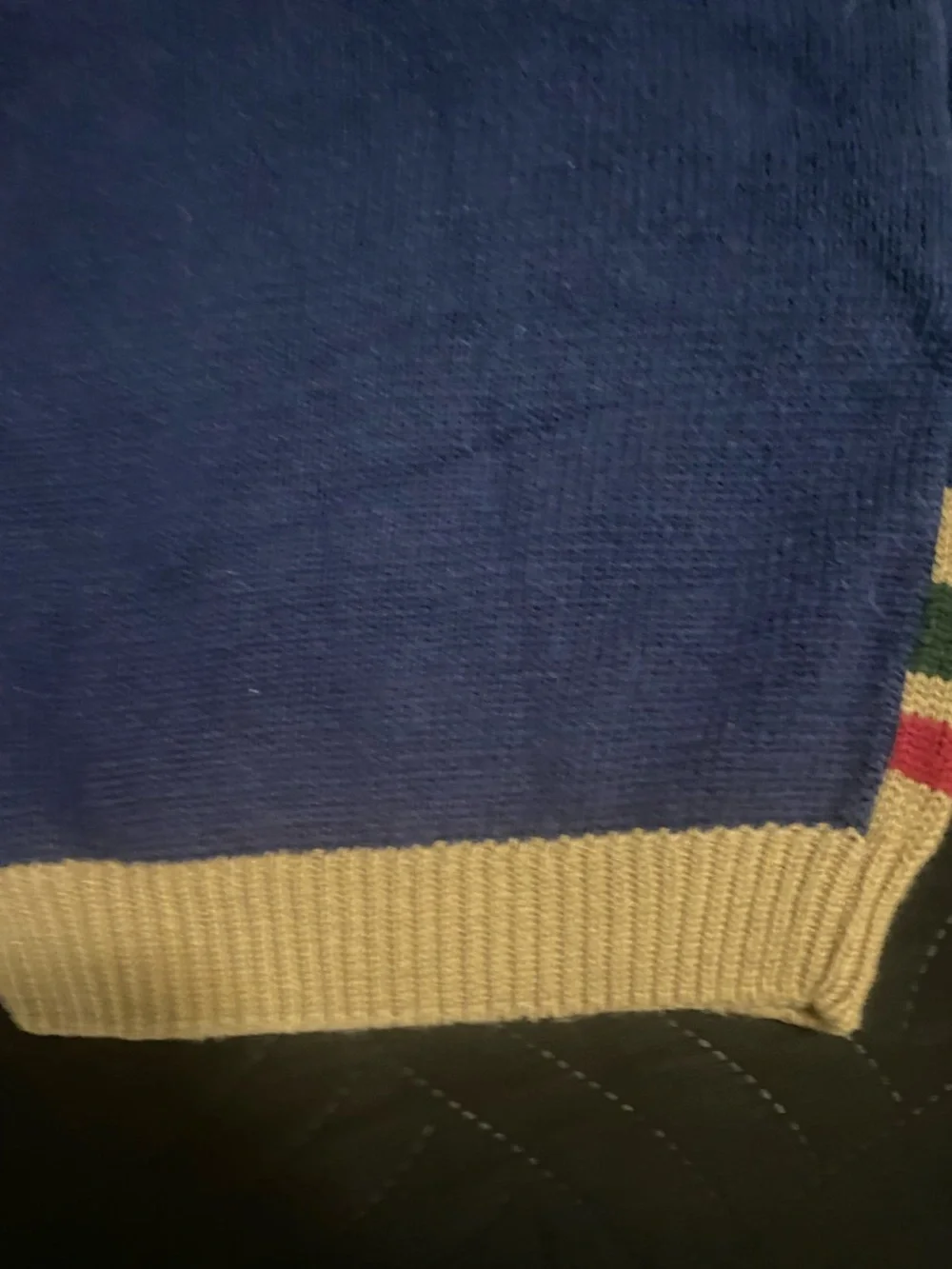 Vintage Rare OshKosh B’Gosh Blue Knit Baby Dog Preppy Pullover Sweater 12 Mos